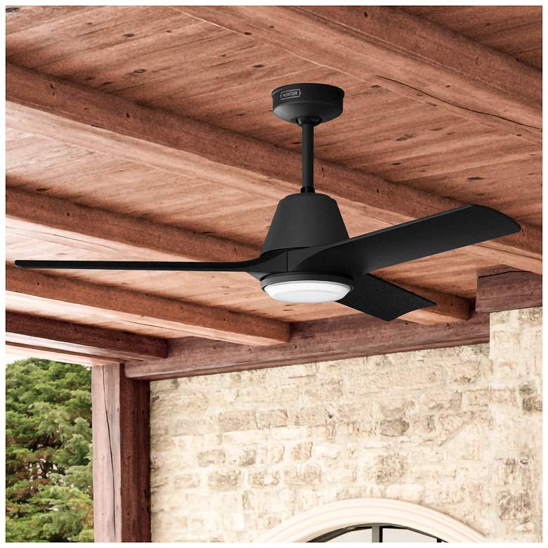 Image 1 Hunter Aeronaut LED 52 in Matte Black ENERGY STAR Outdoor Fan