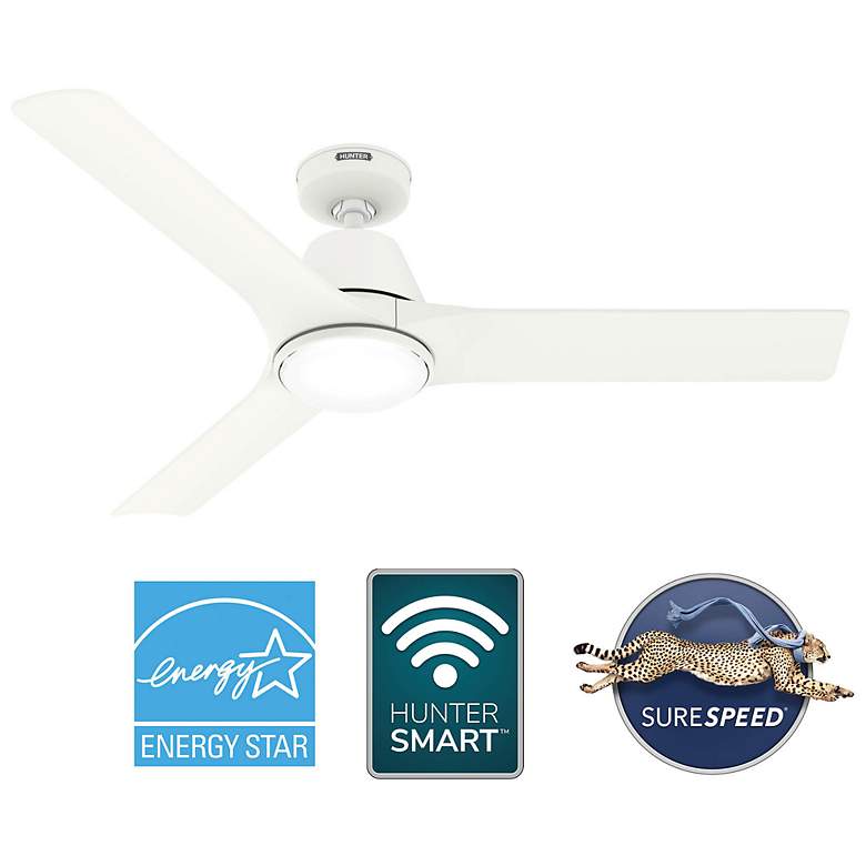 Image 3 Hunter Aeronaut LED 52 in Matte White ENERGY STAR Outdoor Fan more views