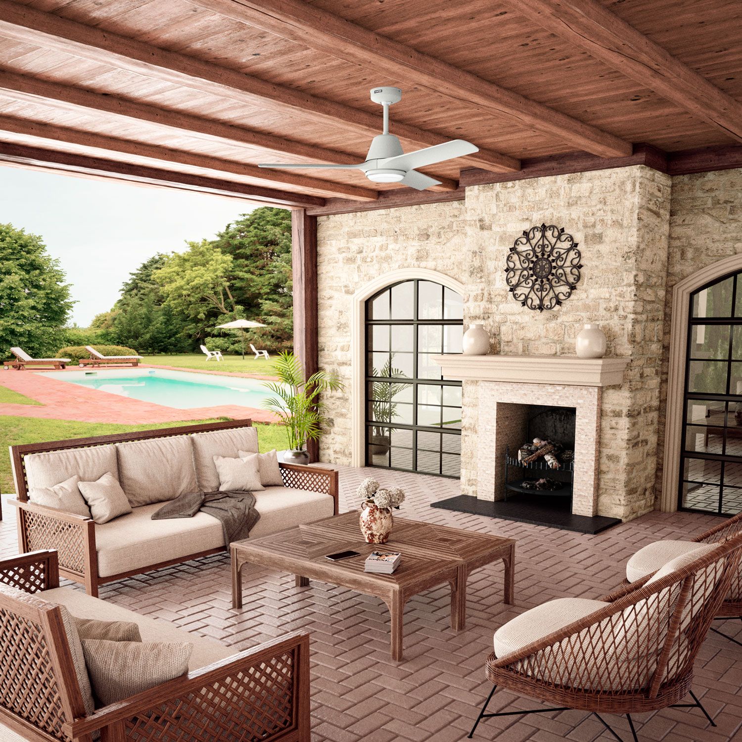 Hunter Aeronaut LED 52 in Matte White ENERGY STAR Outdoor Fan