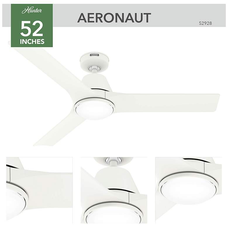 Image 6 Hunter Aeronaut LED 52 in Matte White ENERGY STAR Outdoor Fan more views