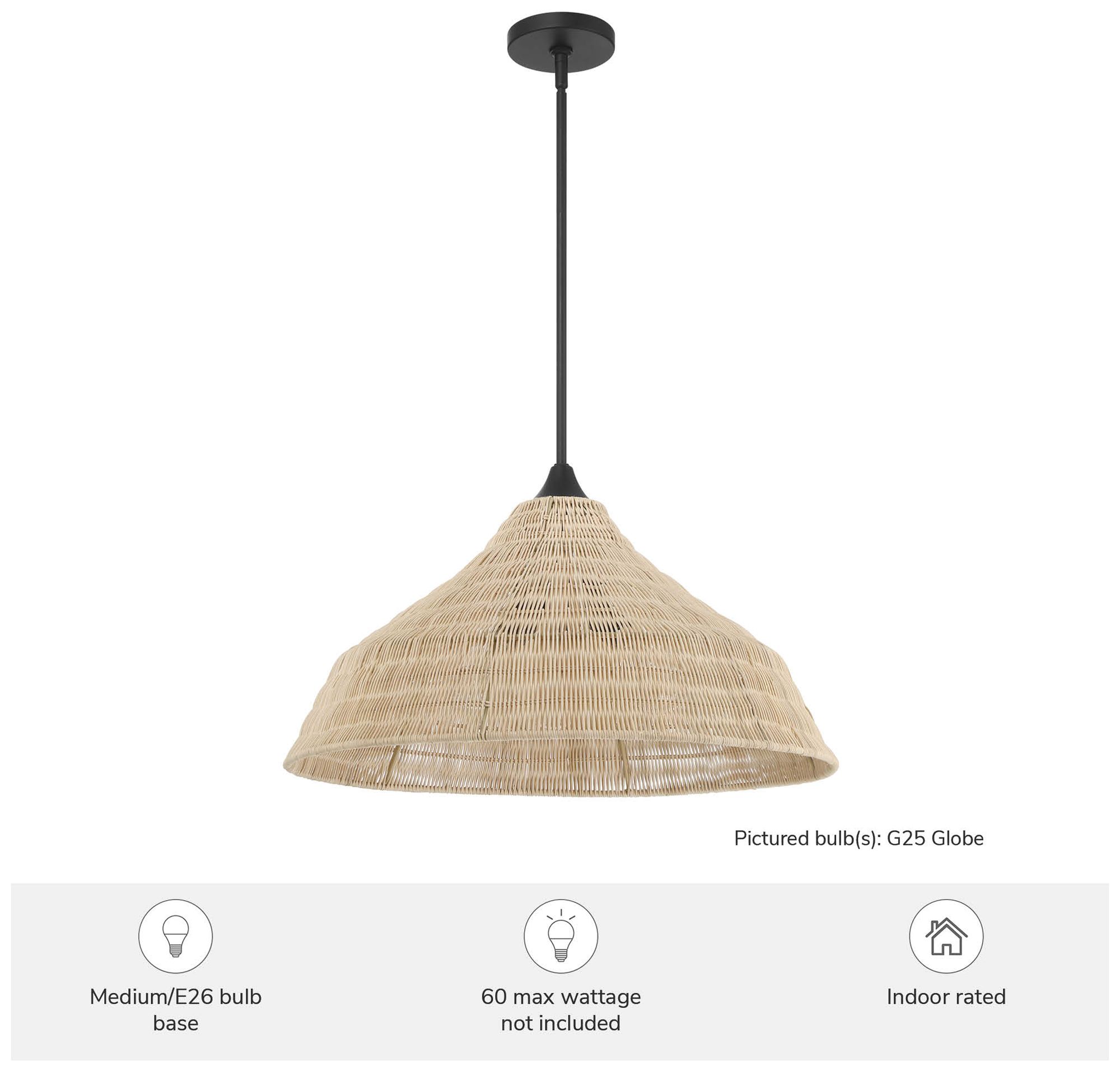 Image 5 Hunter Agoura Matte Black 3 Light Extra Large Pendant Ceiling Light Fixture more views