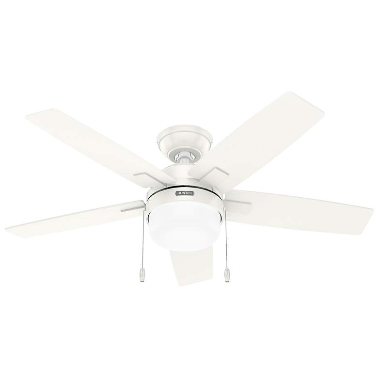 Image 2 Hunter Anisten LED 44 in Fresh White ENERGY STAR Indoor Fan