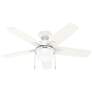 2_Hunter Anisten LED 44 in Fresh White ENERGY STAR Indoor Fan