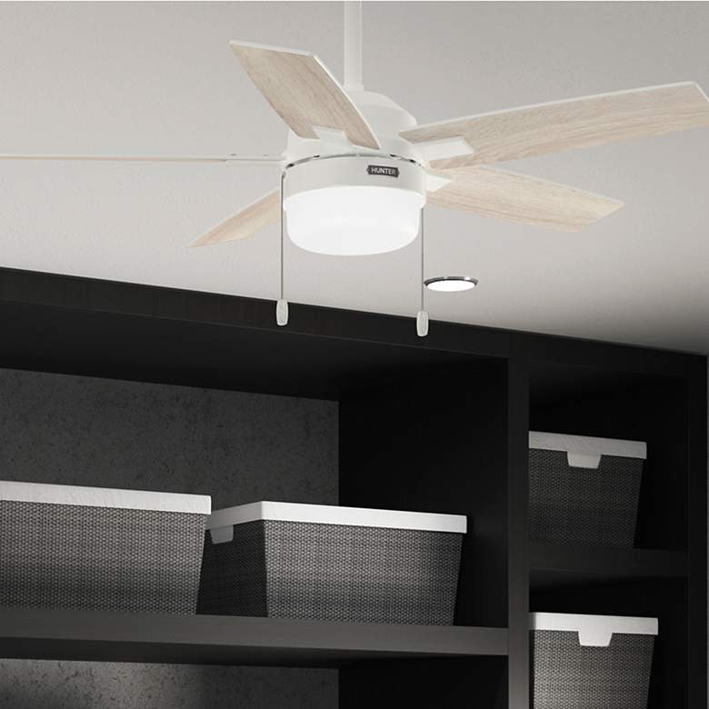 Image 1 Hunter Anisten LED 44 in Fresh White ENERGY STAR Indoor Fan