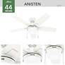 5_Hunter Anisten LED 44 in Fresh White ENERGY STAR Indoor Fan more views