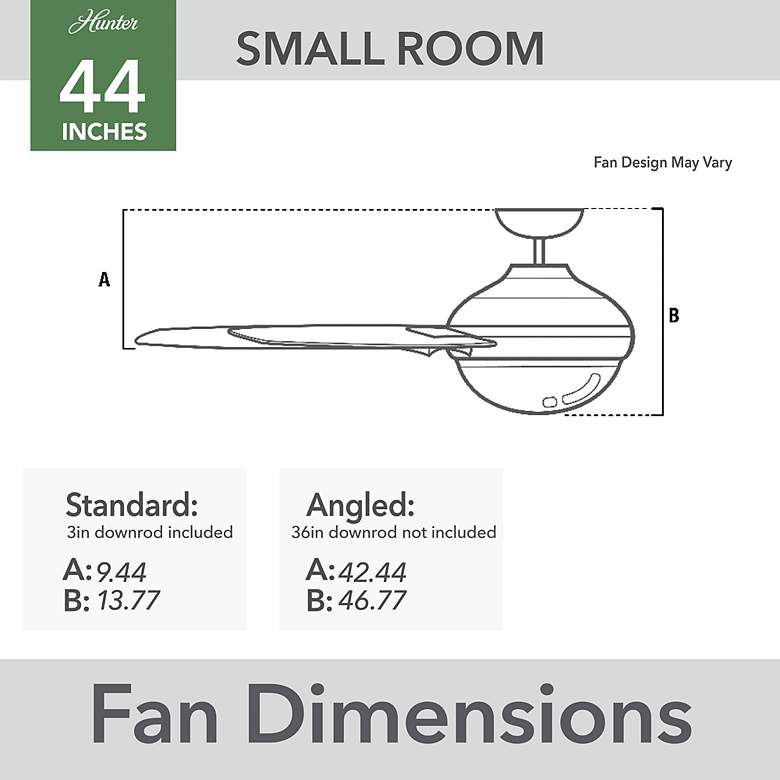 Image 6 Hunter Anisten LED 44 in Fresh White ENERGY STAR Indoor Fan more views
