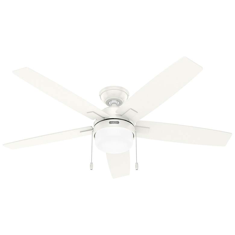 Image 2 Hunter Anisten LED 52 in Fresh White ENERGY STAR Indoor Fan