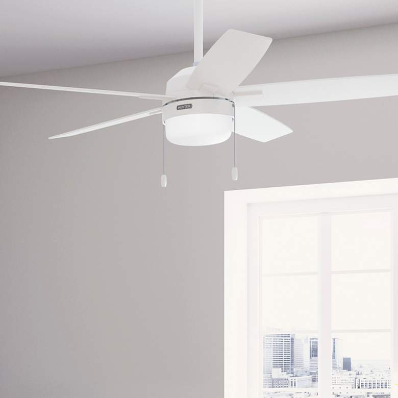 Image 1 Hunter Anisten LED 52 in Fresh White ENERGY STAR Indoor Fan