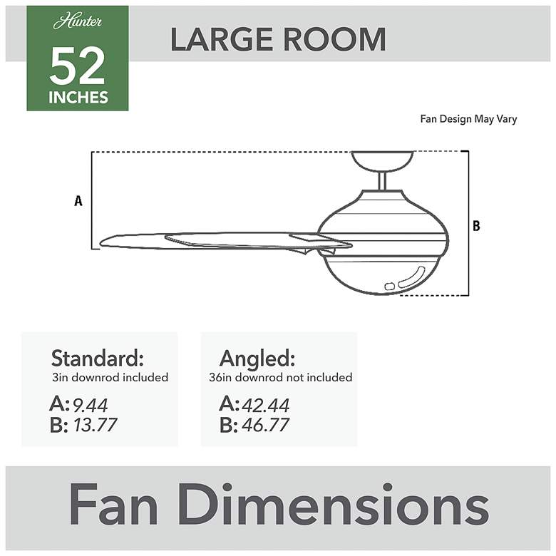 Image 6 Hunter Anisten LED 52 in Matte Black ENERGY STAR Indoor Fan more views