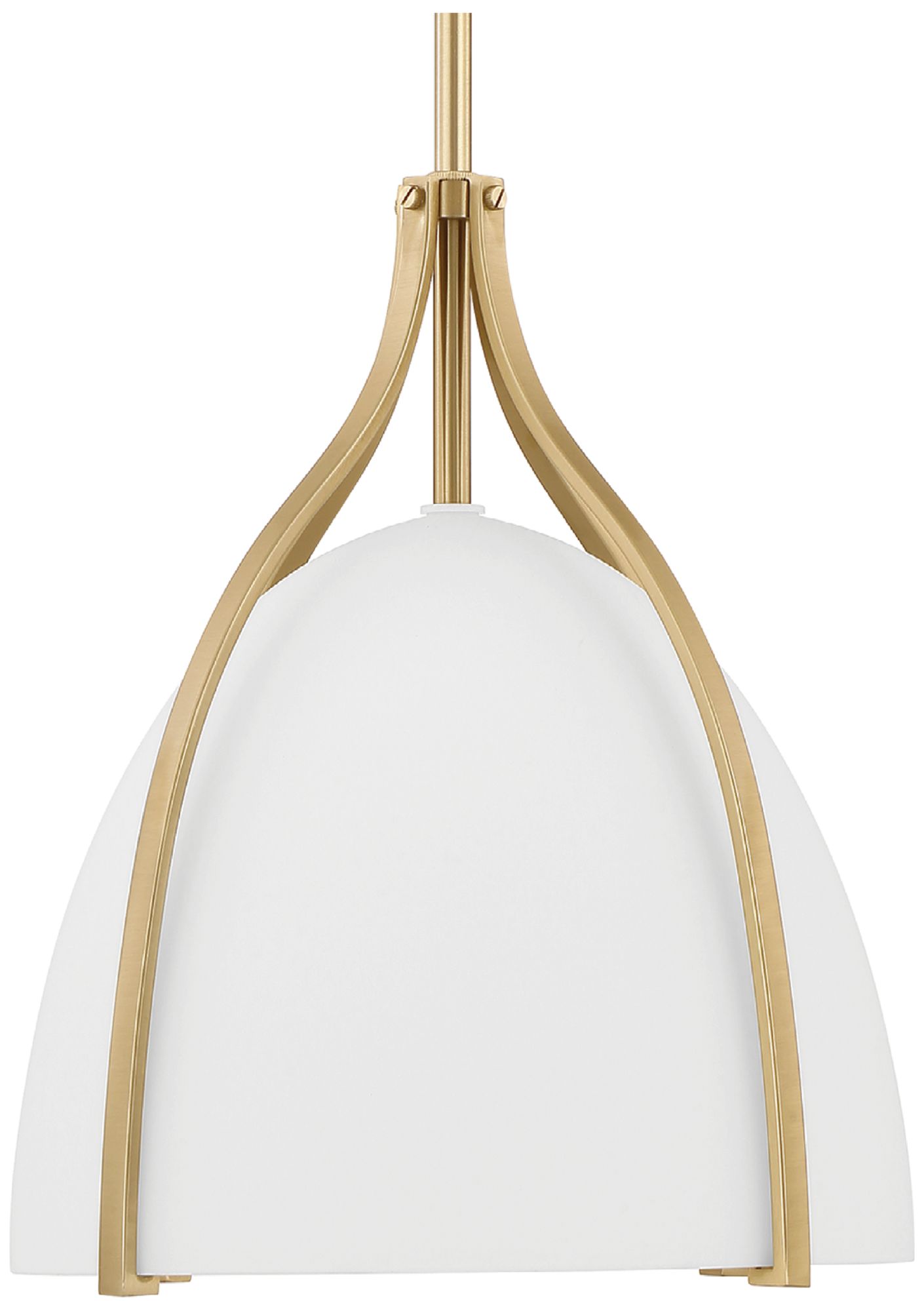 Image 2 Hunter Arcelia Alturas Gold with Cased White Glass 1 Light Pendant