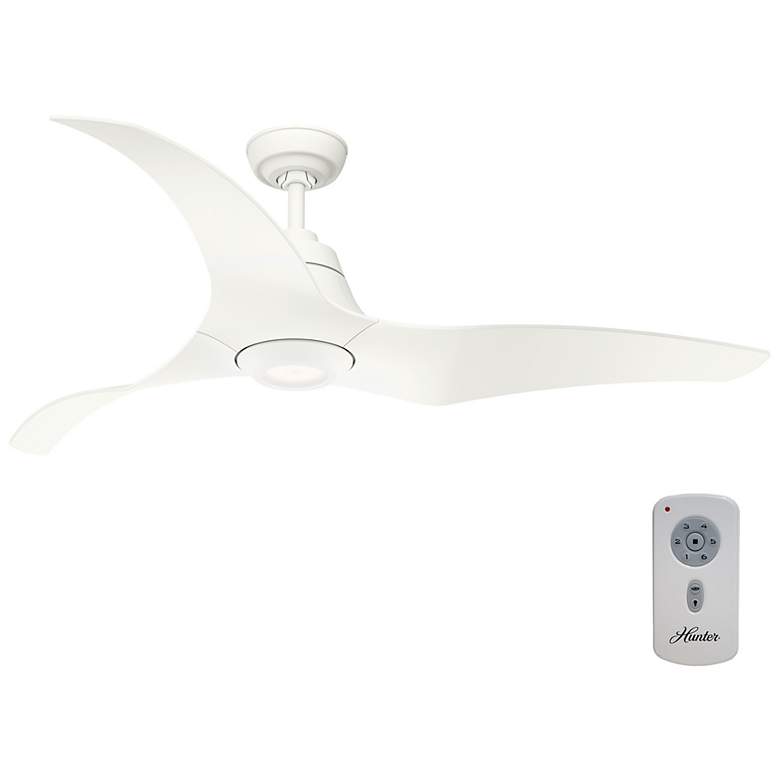 Image 4 Hunter Arwen LED 60 in Matte White ENERGY STAR Outdoor Fan more views