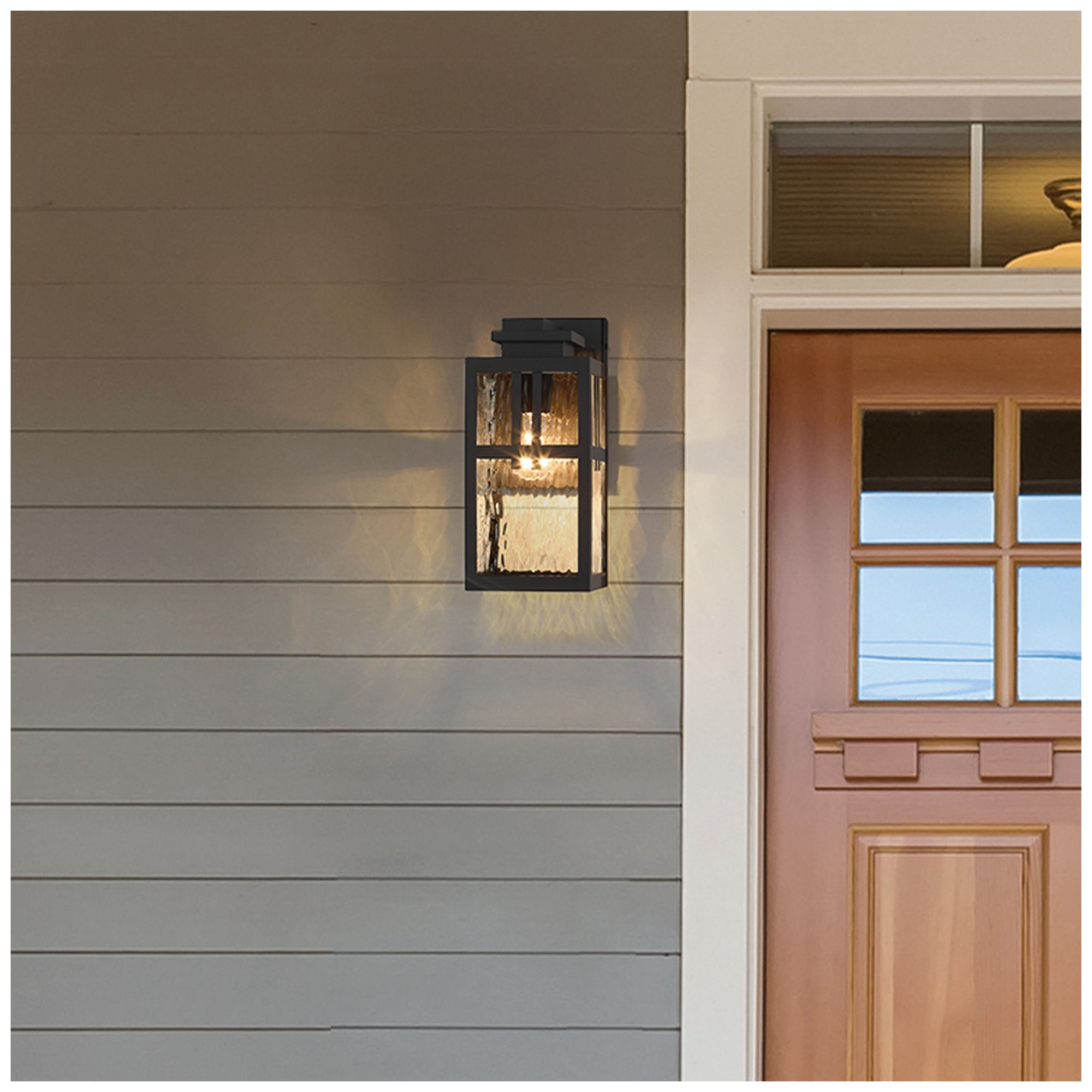 Image 3 Hunter Aspenbrook Matte Black WeatherMax 1 Light Medium 14 Inch Wall Light more views