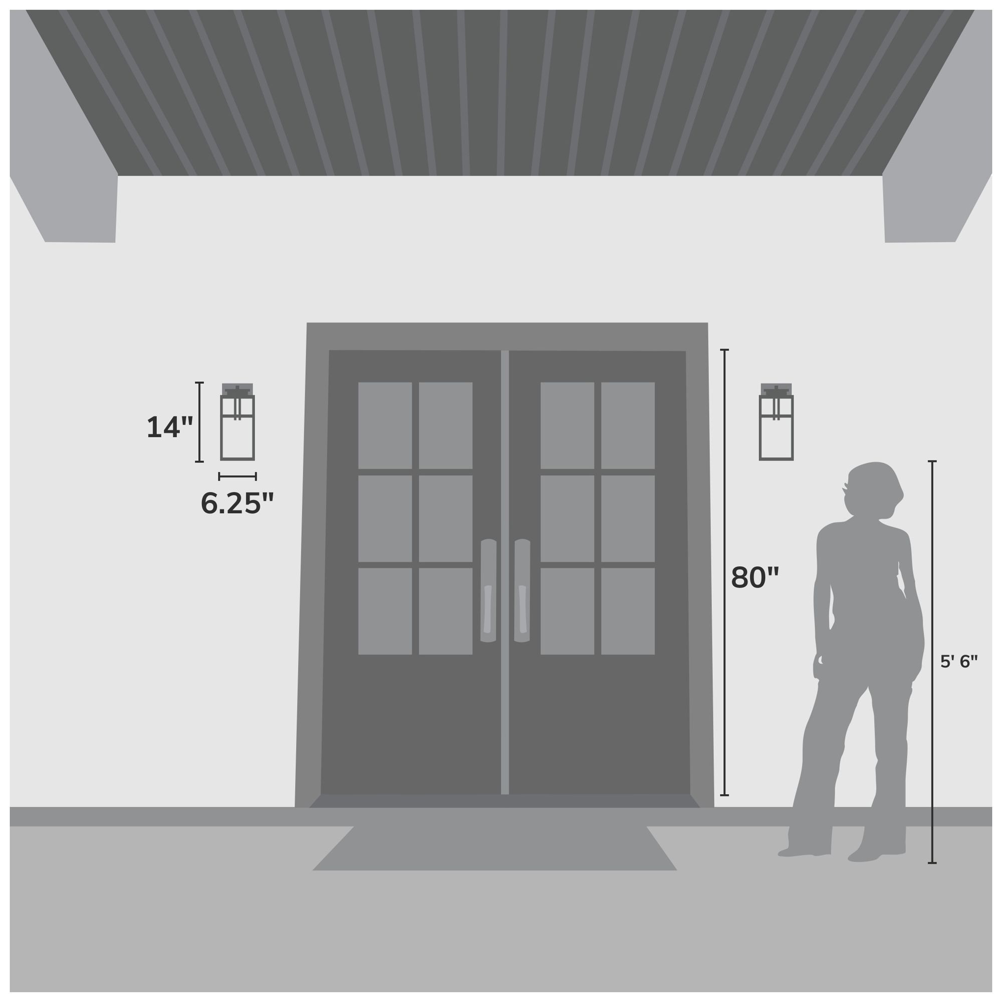 Image 5 Hunter Aspenbrook Matte Black WeatherMax 1 Light Medium 14 Inch Wall Light more views