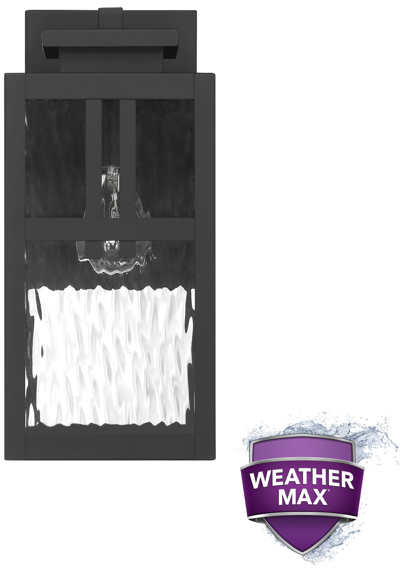 Hunter Aspenbrook Matte Black WeatherMax 1 Light Medium 14 Inch Wall Light