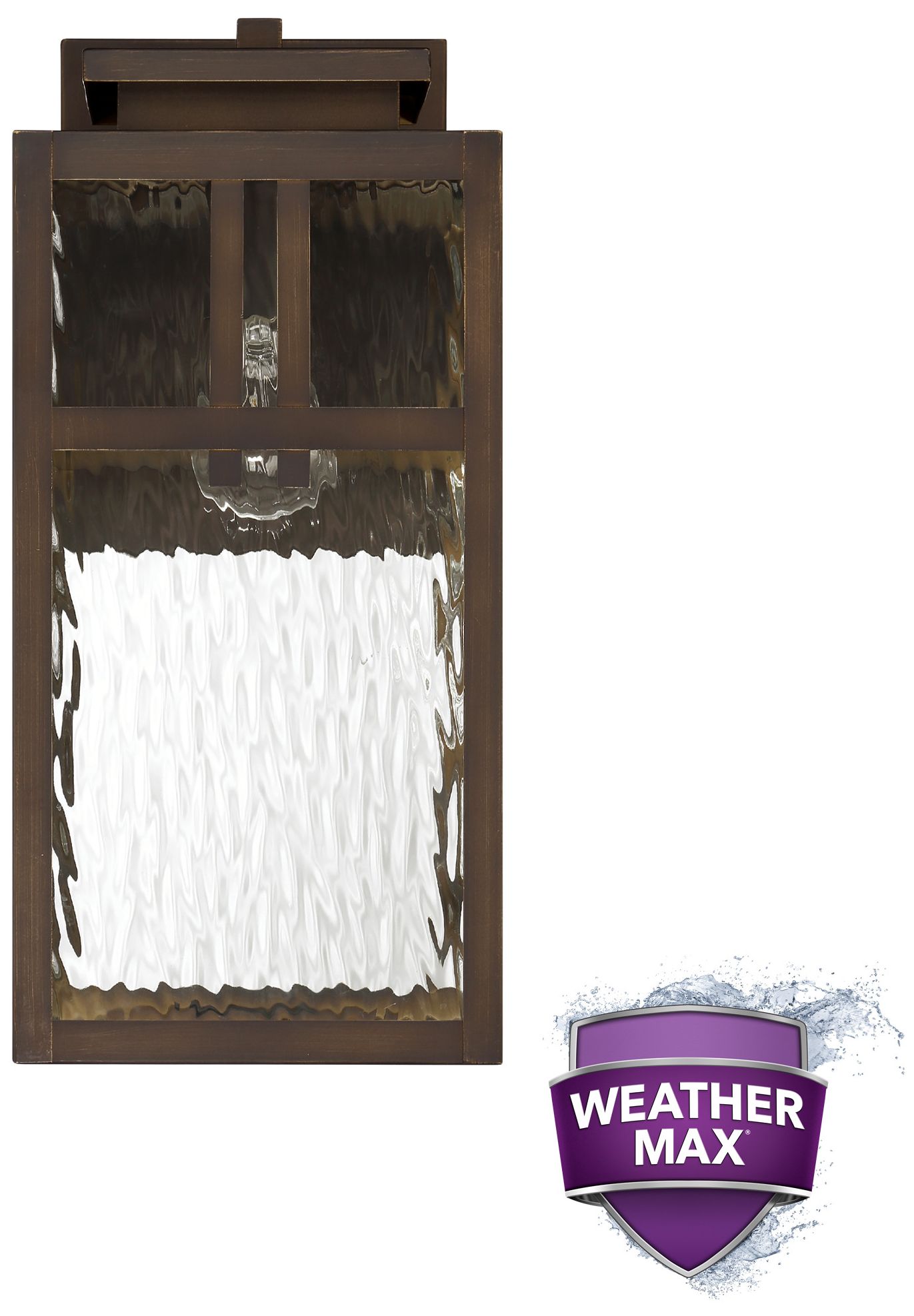 Image 2 Hunter Aspenbrook Matte Bronze WeatherMax 1 Light Large 17 Inch Wall Light more views