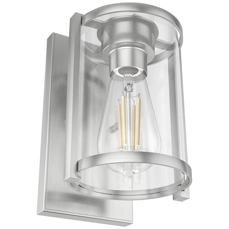 Image 1 Hunter Astwood 10 1/4 inch High Brushed Nickel Wall Sconce