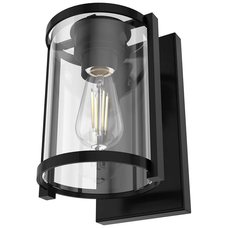 Image 1 Hunter Astwood 10 1/4 inch High Matte Black Wall Sconce