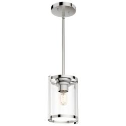 Hunter Astwood 6" Wide Polished Nickel Mini Pendant