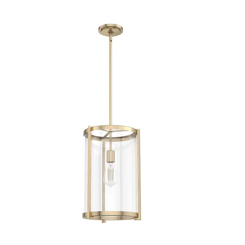 Image 1 Hunter Astwood Alturas Gold with Clear Glass 1 Light Pendant Light Fixture