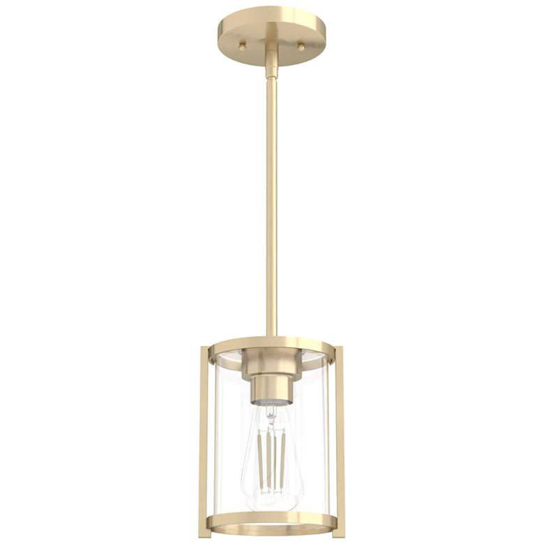 Image 1 Hunter Astwood Alturas Gold with Clear Glass 1 Mini Light Pendant Light