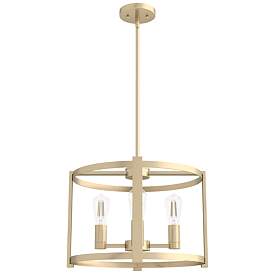 Image1 of Hunter Astwood Alturas Gold with Clear Glass 4 Light Chandelier Light