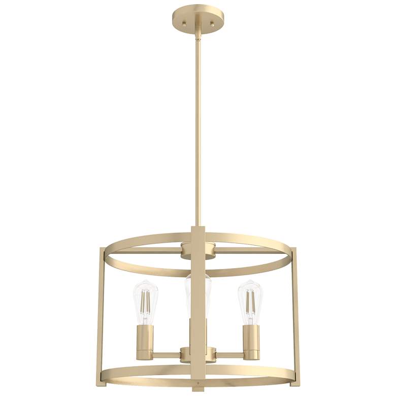 Image 1 Hunter Astwood Alturas Gold with Clear Glass 4 Light Chandelier Light