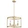 Hunter Astwood Alturas Gold with Clear Glass 4 Light Chandelier Light