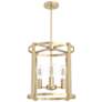 Hunter Astwood Alturas Gold with Clear Glass 4 Light Chandelier Light