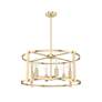 Hunter Astwood Alturas Gold with Clear Glass 6 Light Chandelier