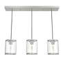 Hunter Astwood Brushed Nickel with Clear Glass 3 Light Cluster Light