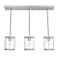 Hunter Astwood Brushed Nickel with Clear Glass 3 Light Cluster Light