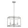 Hunter Astwood Brushed Nickel with Clear Glass 4 Light Chandelier Light
