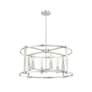 Hunter Astwood Brushed Nickel with Clear Glass 6 Light Chandelier Light