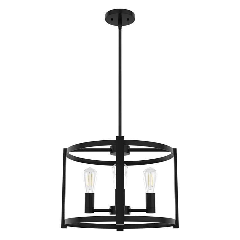 Image 1 Hunter Astwood Matte Black 4 Light Chandelier Ceiling Light Fixture