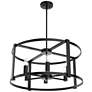 Hunter Astwood Matte Black with Clear Glass 6 Light Chandelier