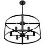 5_Hunter Astwood Matte Black with Clear Glass 6 Light Chandelier more views