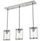 Hunter Astwood Polished Nickel with Clear Glass 3 Light Cluster Light