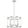 Hunter Astwood Polished Nickel with Clear Glass 4 Light Chandelier Light
