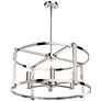 Hunter Astwood Polished Nickel with Clear Glass 6 Light Chandelier