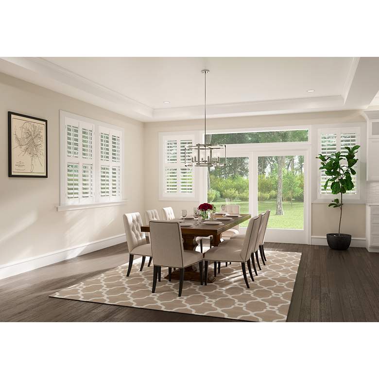 Image 3 Hunter Astwood Polished Nickel with Clear Glass 6 Light Chandelier more views