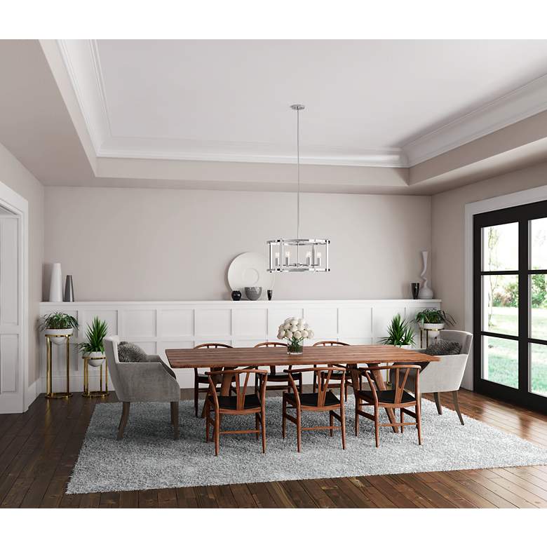 Image 7 Hunter Astwood Polished Nickel with Clear Glass 6 Light Chandelier more views