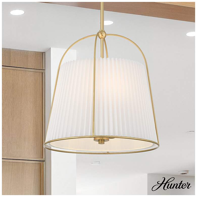 Image 3 Hunter Atmore Alturas Gold 3 Light Large Pendant Ceiling Light Fixture more views