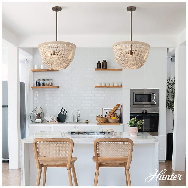 Image 3 Hunter Autumndale Matte Bronze 4 Light Large Pendant Ceiling Light Fixture more views