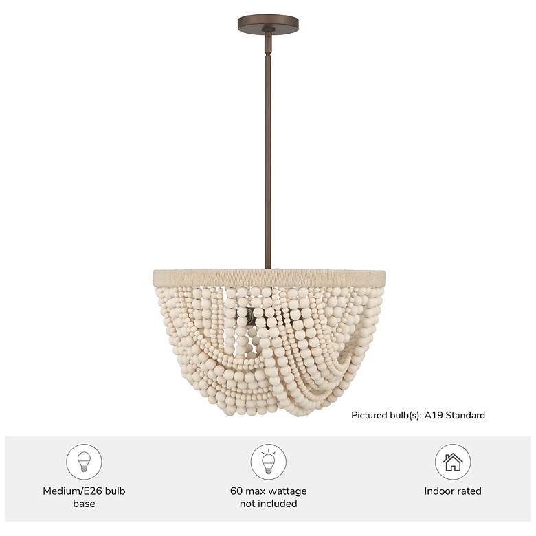 Image 5 Hunter Autumndale Matte Bronze 4 Light Large Pendant Ceiling Light Fixture more views