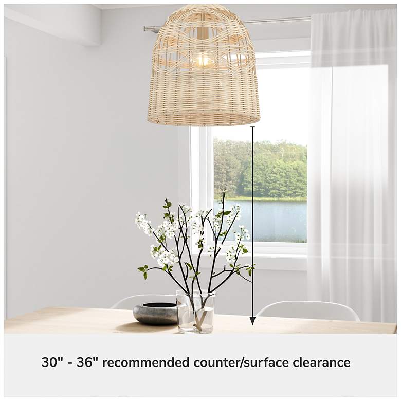 Image 7 Hunter Baskel Matte Black 1 Light Large Pendant Ceiling Light Fixture more views