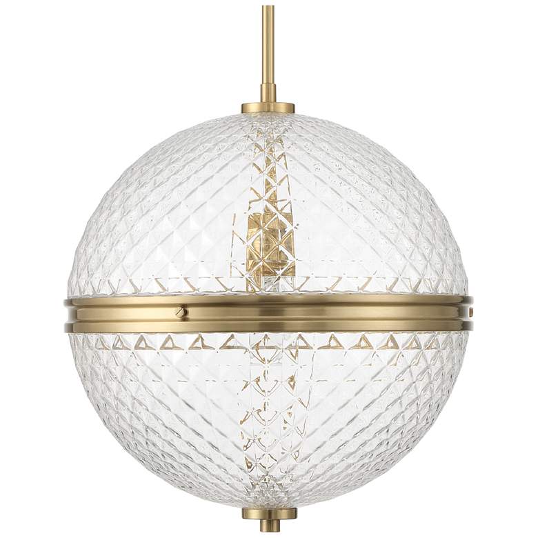 Image 2 Hunter Bay Hollow Alturas Gold with Clear Glass 1 Light Pendant