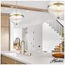 3_Hunter Bay Hollow Alturas Gold with Clear Glass 1 Light Pendant more views