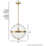 4_Hunter Bay Hollow Alturas Gold with Clear Glass 1 Light Pendant more views