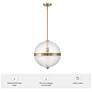 5_Hunter Bay Hollow Alturas Gold with Clear Glass 1 Light Pendant more views