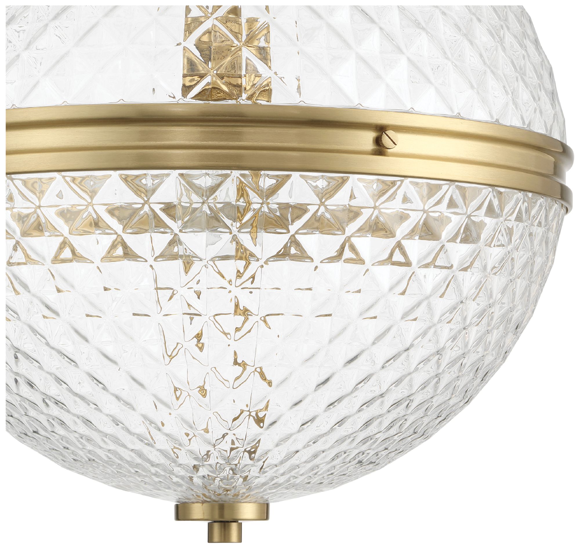 Hunter Bay Hollow Alturas Gold with Clear Glass 1 Light Pendant